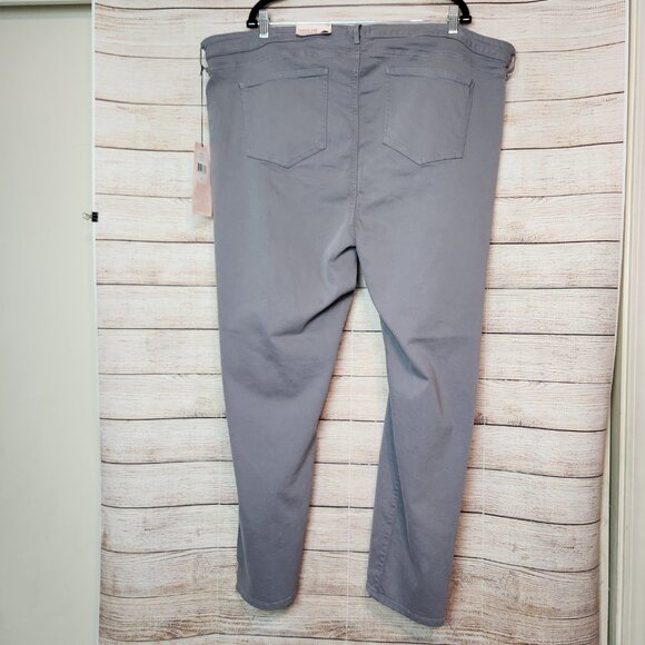 NYDJ Slim Straight Gray Jeans Curves 360 Side Ankle Slits Women's Size 26 NWT - Picture 13 of 16